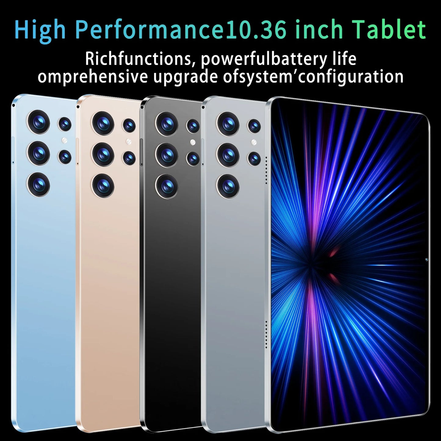 2025 New 5G Global Version Tablet 16GB RAM 1TB ROM 10.36 Inch tablet Android 13.0 Pad 10 CoreTablet PC Dual Wifi Dual SIM Card