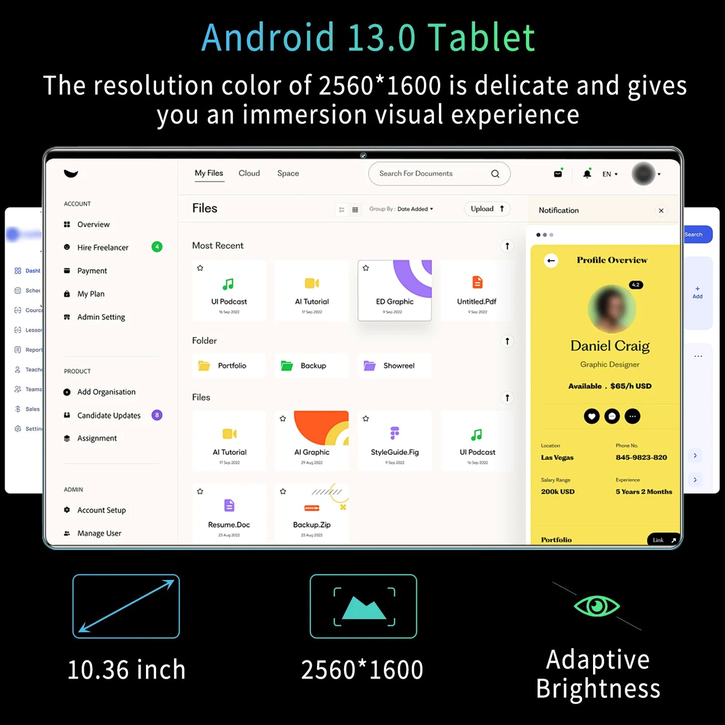 2025 New 5G Global Version Tablet 16GB RAM 1TB ROM 10.36 Inch tablet Android 13.0 Pad 10 CoreTablet PC Dual Wifi Dual SIM Card