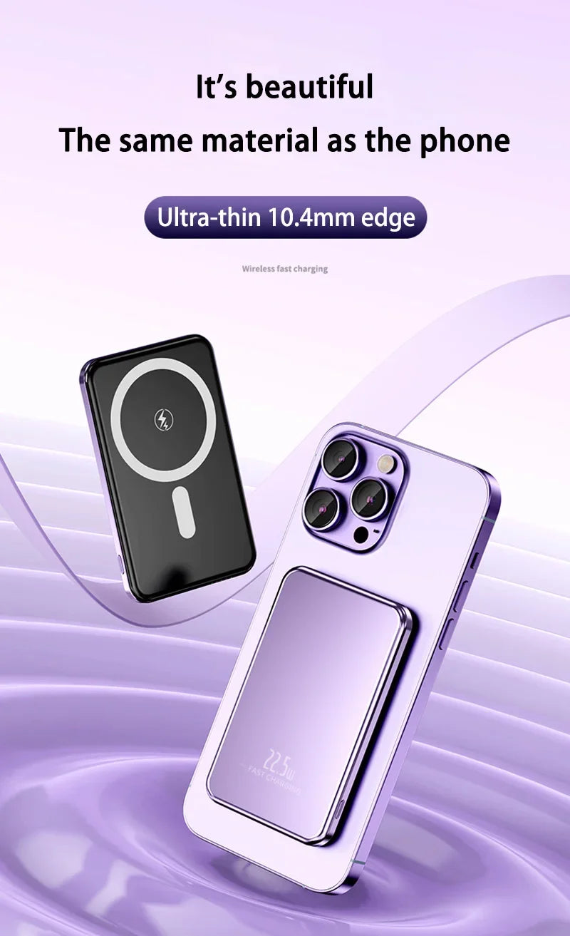 OnePlus 50000mAh Magnetic Power Bank Magnet Wireless Ultra Slim Fast Charge Auxiliary Battery Charging For IPhone Samsung Xiaomi