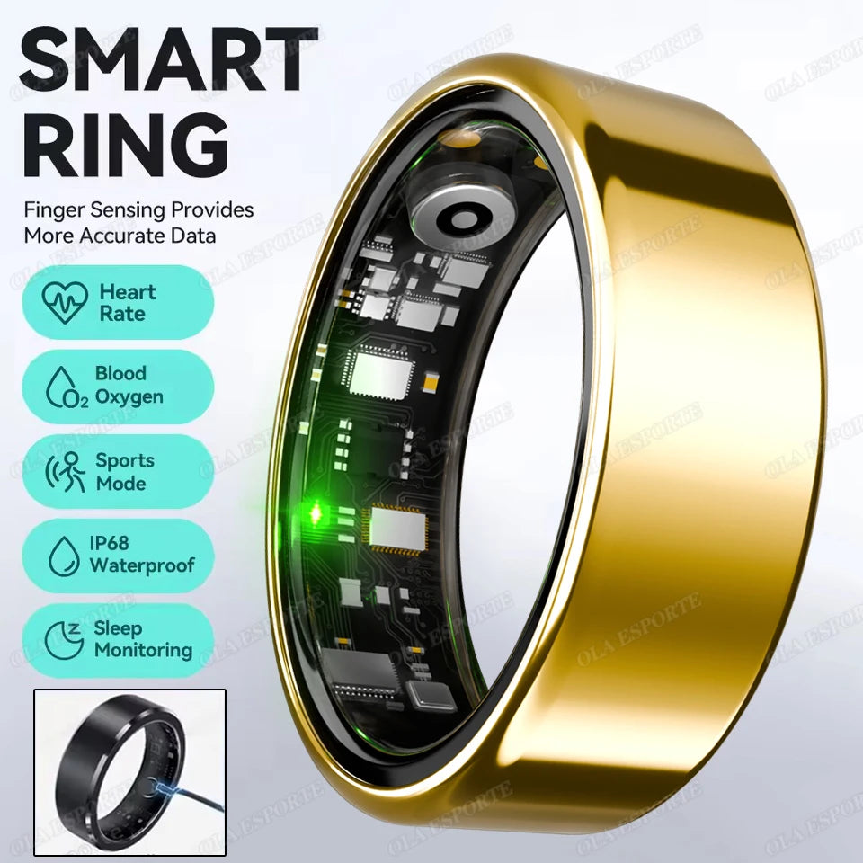 For Xiaomi Smart Ring Men Women Bluetooth Monitor Blood HeartRate Blood Oxygen Monitor Smartring MultiSport 5ATM Waterproof 2025
