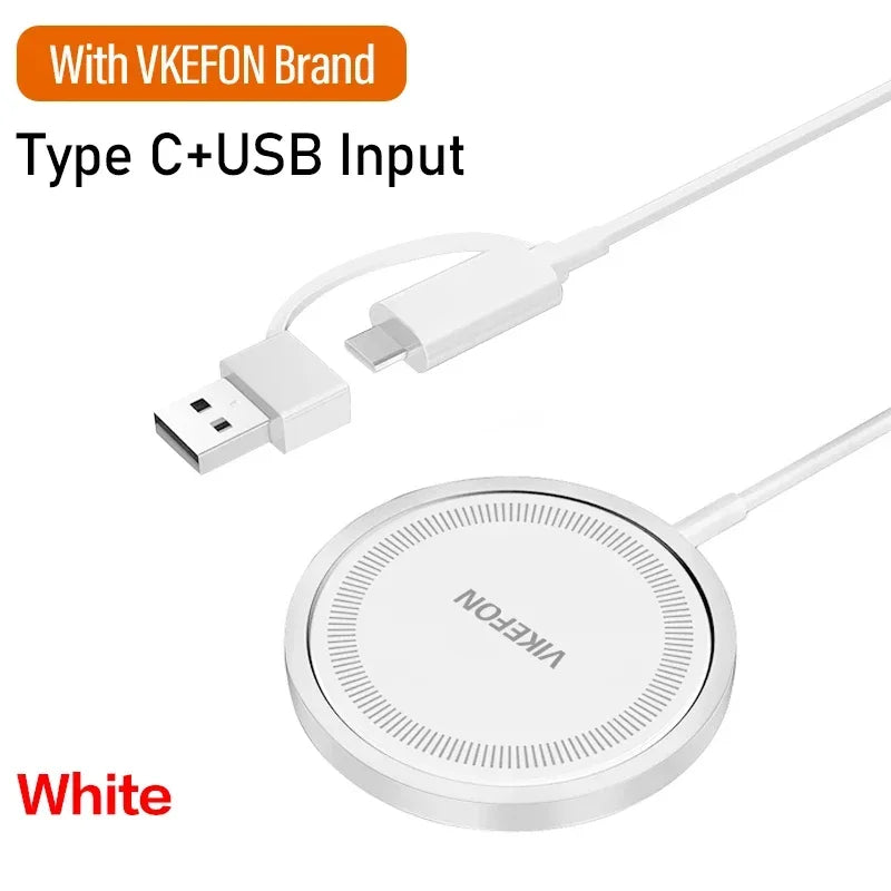 100W Magnetic Wireless Charger Pad USB + Type C For Magsafe iPhone 16 15 14 13 12 Pro Max Fast Charging Dock Station Chargers