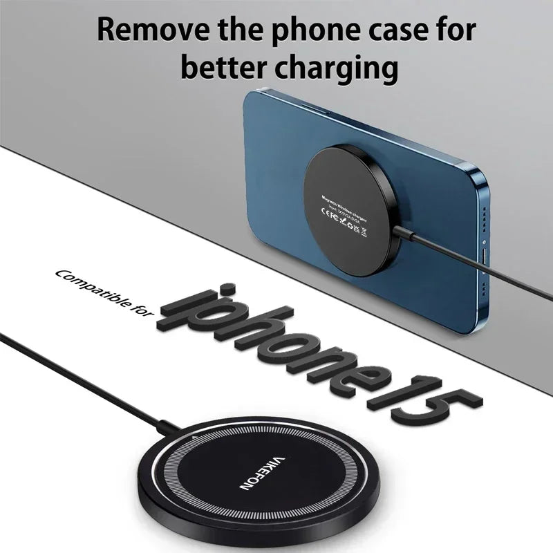 100W Magnetic Wireless Charger Pad USB + Type C For Magsafe iPhone 16 15 14 13 12 Pro Max Fast Charging Dock Station Chargers