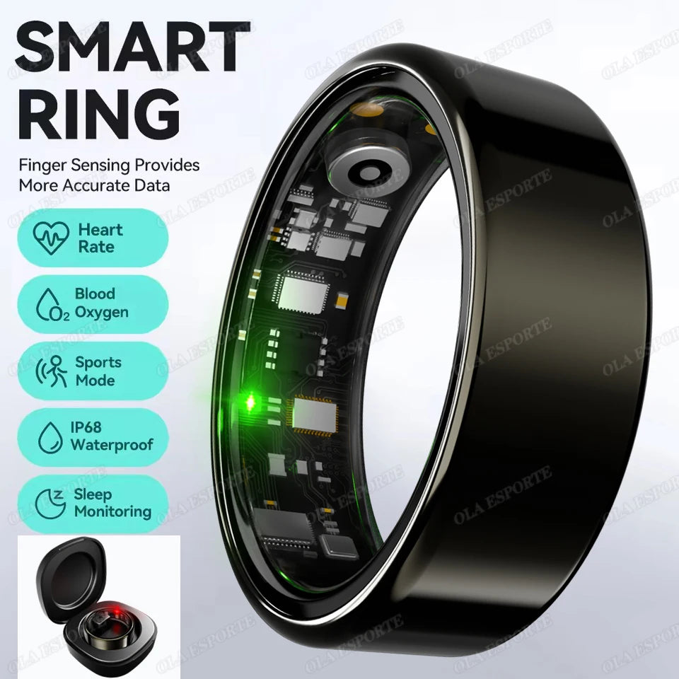 For Xiaomi Smart Ring Men Women Bluetooth Monitor Blood HeartRate Blood Oxygen Monitor Smartring MultiSport 5ATM Waterproof 2025