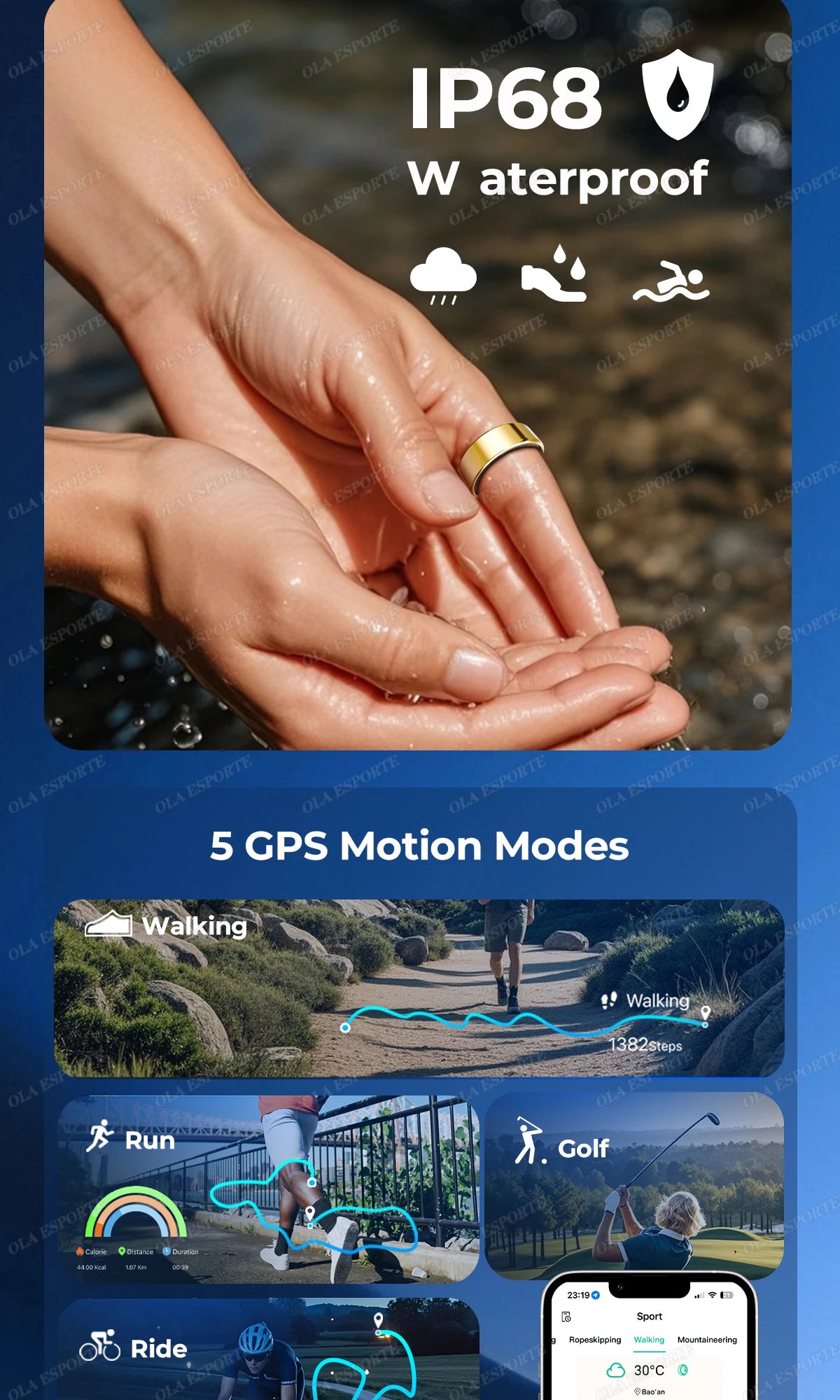 For Xiaomi Smart Ring Men Women Bluetooth Monitor Blood HeartRate Blood Oxygen Monitor Smartring MultiSport 5ATM Waterproof 2025