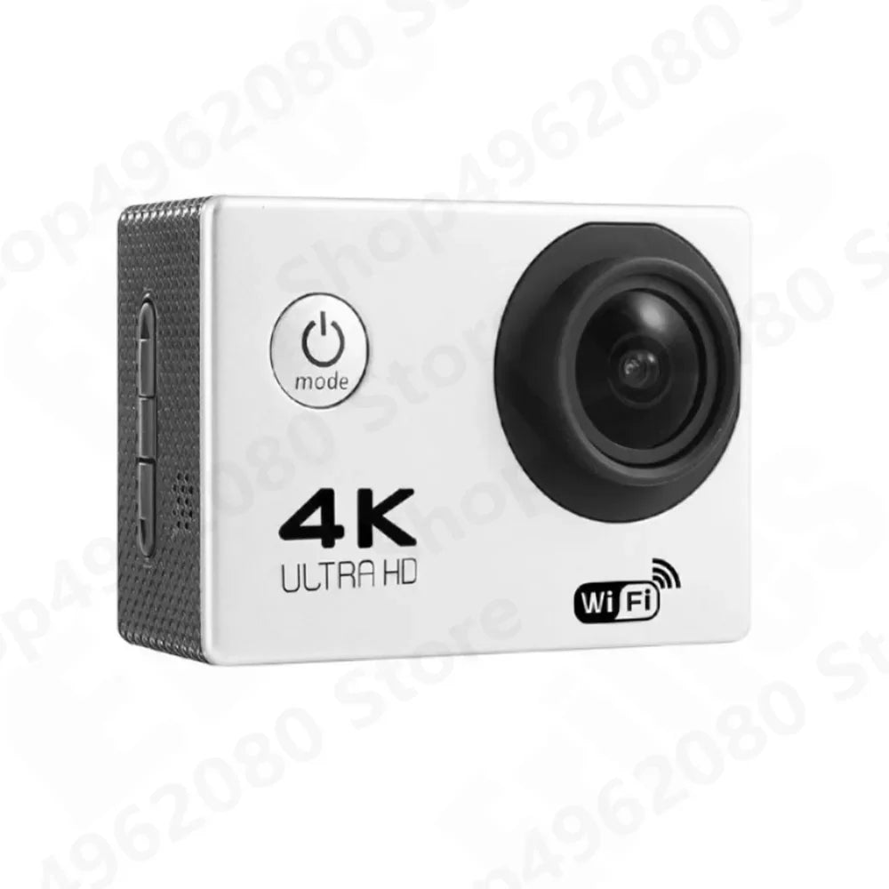 Action Camera 4K Ultra HD Waterproof 2.0-inch Screen WiFi Remote Control 30fps/170D Underwater Helmet Sports Go Video Camera Pro
