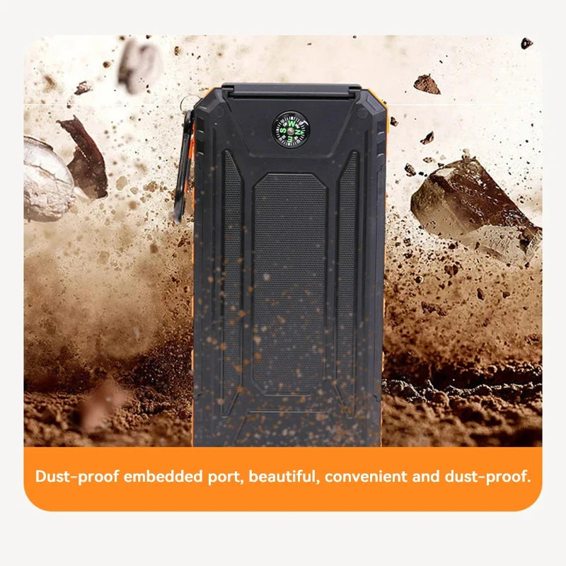 ONEPLUS 50000mAh Solar Power Bank Portable Charging Poverbank External Battery Charger Strong Light LDE Light for iphone Samsung