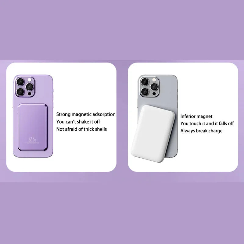 OnePlus 50000mAh Magnetic Power Bank Magnet Wireless Ultra Slim Fast Charge Auxiliary Battery Charging For IPhone Samsung Xiaomi