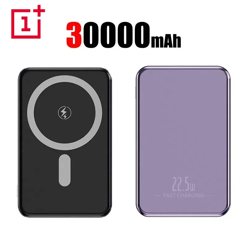 OnePlus 50000mAh Magnetic Power Bank Magnet Wireless Ultra Slim Fast Charge Auxiliary Battery Charging For IPhone Samsung Xiaomi
