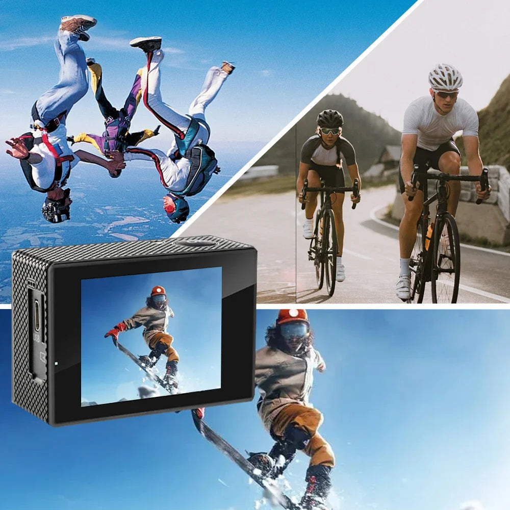 Ultra HD 4K/30fps WiFi 2.0-inch 170D Waterproof Helmet Video Recording Cameras Sport Cam With Remote Control Action Camera