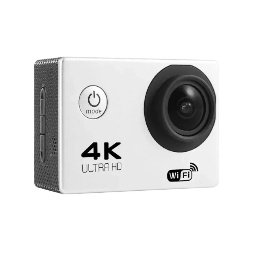 Action Camera 4K Ultra HD Waterproof 2.0-inch Screen WiFi Remote Control 30fps/170D Underwater Helmet Sports Go Video Camera Pro