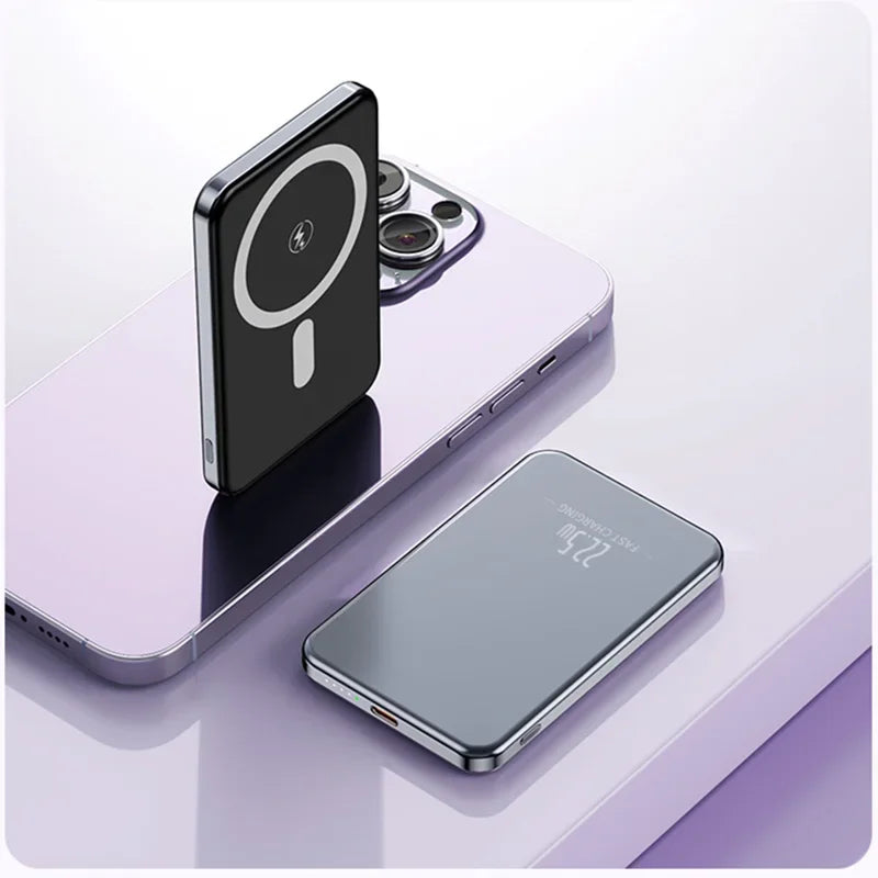 OnePlus 50000mAh Magnetic Power Bank Magnet Wireless Ultra Slim Fast Charge Auxiliary Battery Charging For IPhone Samsung Xiaomi