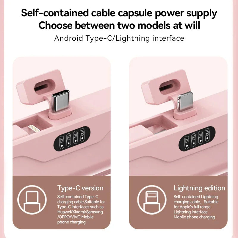 Mini Portable Mobile Phone Charger External Battery Power Bank Plug and Play Suitable for Apple Samsung Huawei Xiaomi 10000mAh