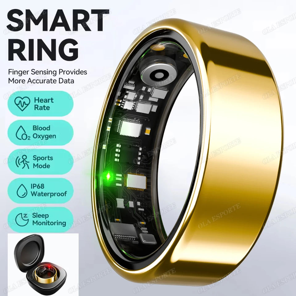 For Xiaomi Smart Ring Men Women Bluetooth Monitor Blood HeartRate Blood Oxygen Monitor Smartring MultiSport 5ATM Waterproof 2025