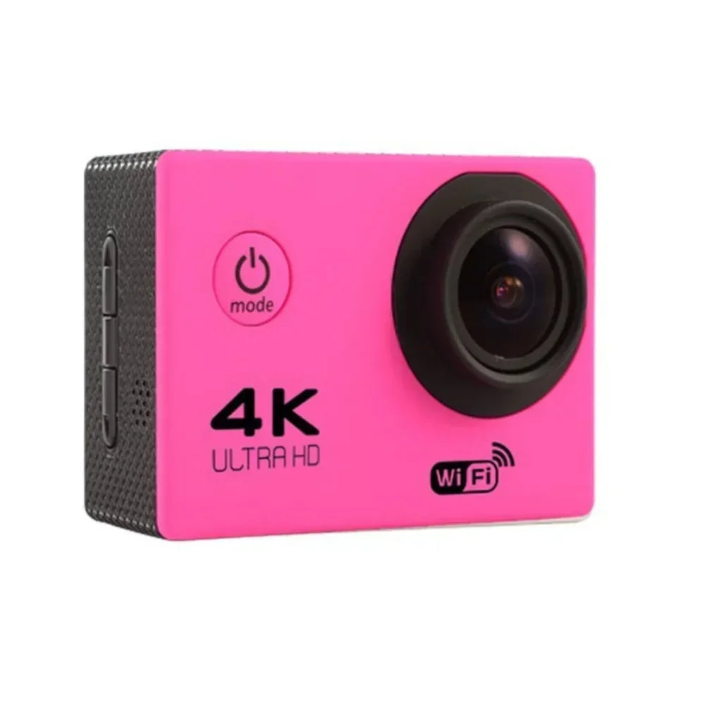 Action Camera 4K Ultra HD Waterproof 2.0-inch Screen WiFi Remote Control 30fps/170D Underwater Helmet Sports Go Video Camera Pro