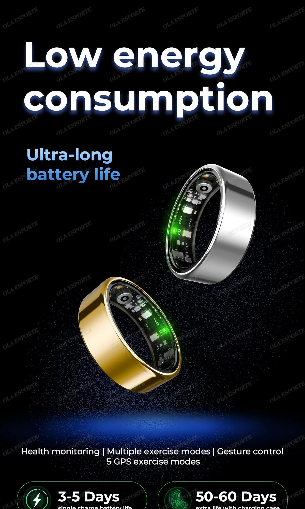 For Xiaomi Smart Ring Men Women Bluetooth Monitor Blood HeartRate Blood Oxygen Monitor Smartring MultiSport 5ATM Waterproof 2025