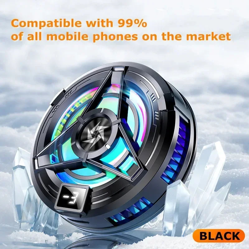 New SL17 Magnetic Display Phones Cooler Back-Clip 2 in 1 Game Cooler Semiconductor Fast Phone Cooling Fan for IOS Android Phone