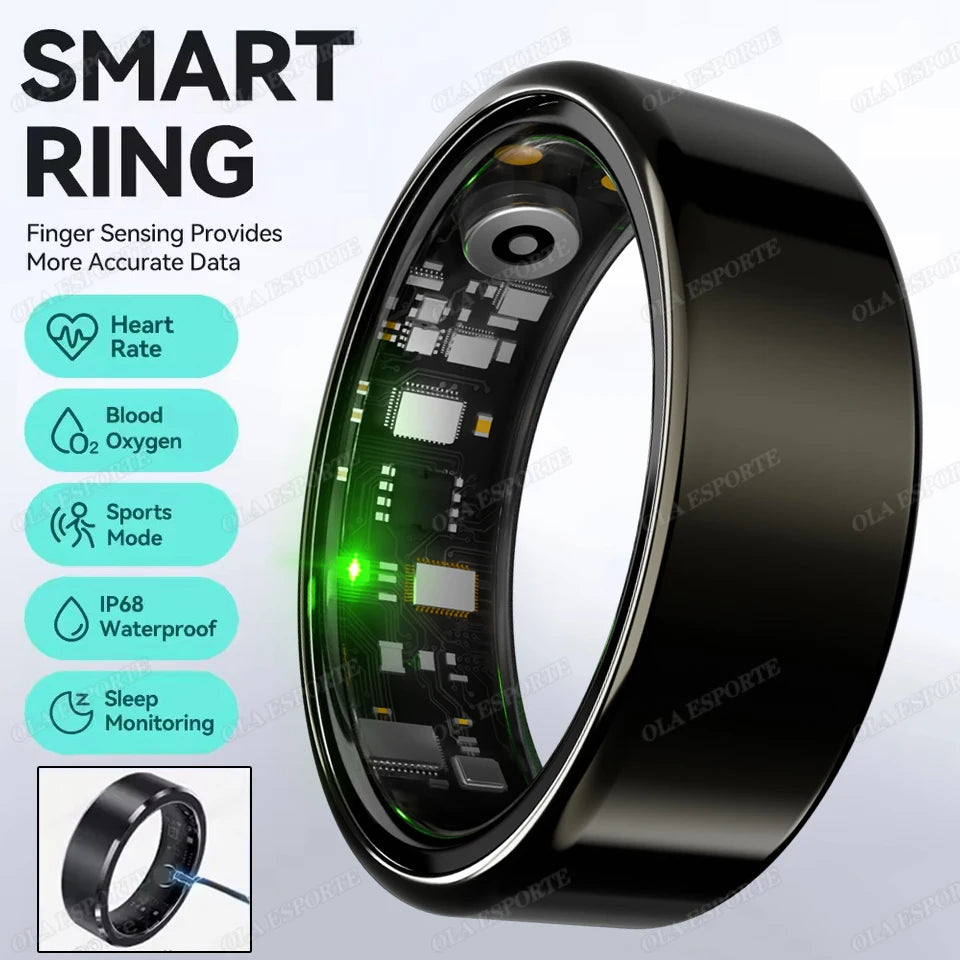 For Xiaomi Smart Ring Men Women Bluetooth Monitor Blood HeartRate Blood Oxygen Monitor Smartring MultiSport 5ATM Waterproof 2025