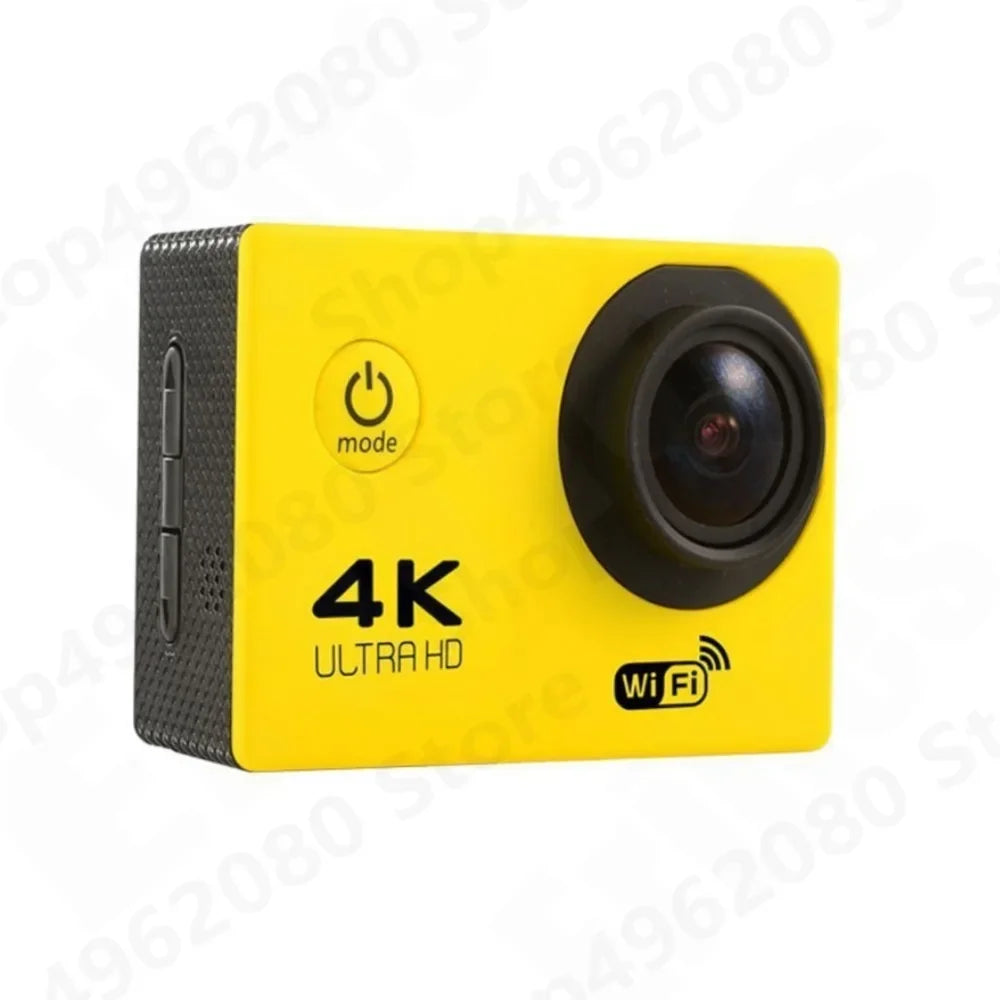 Action Camera 4K Ultra HD Waterproof 2.0-inch Screen WiFi Remote Control 30fps/170D Underwater Helmet Sports Go Video Camera Pro