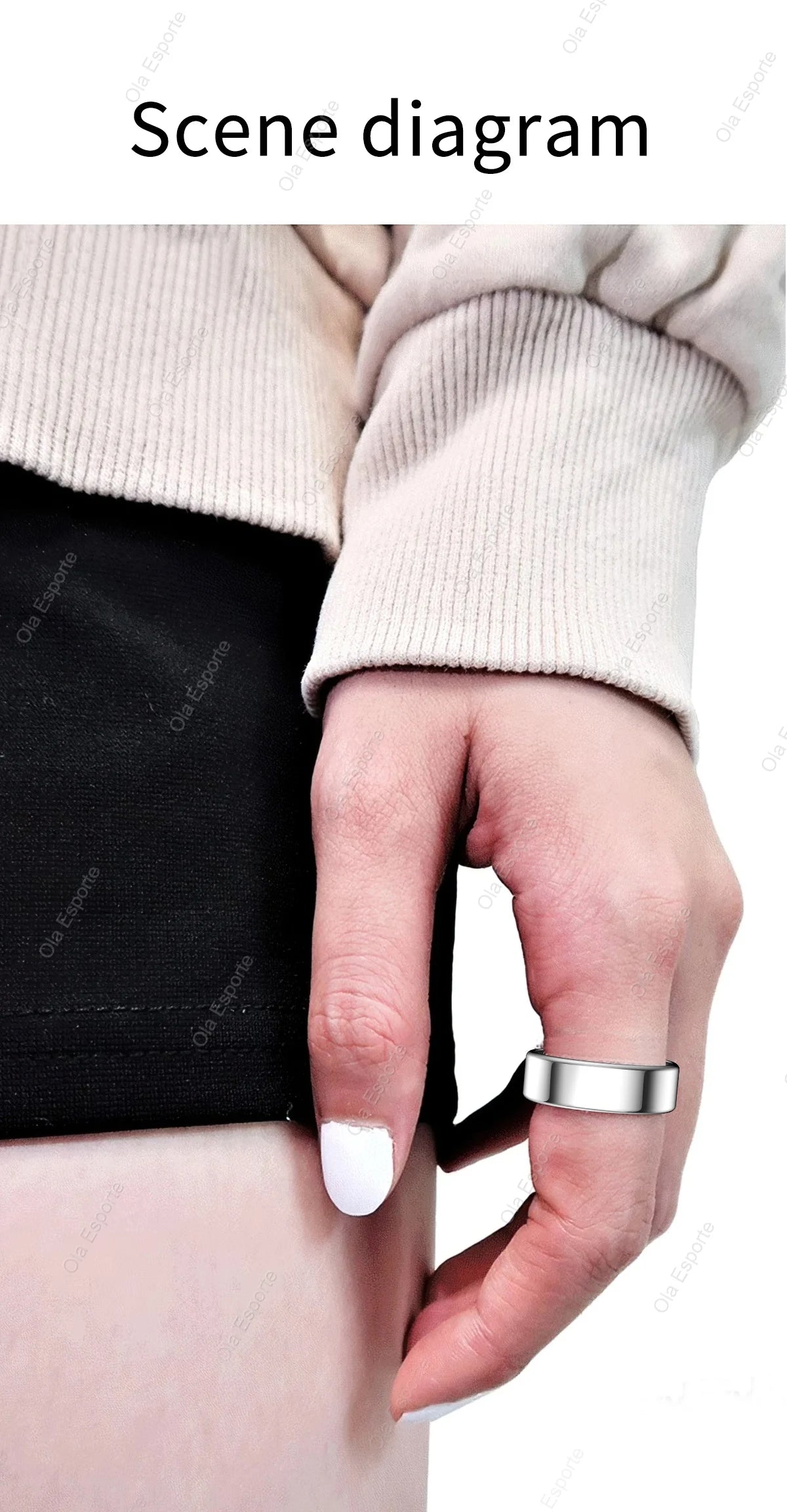 2025 New For Xiaomi Smart Ring Men Women, Heart Rate and Blood Oxygen Monitor Smartring IP68 & 5ATM Waterproof, Multi-sport Mode