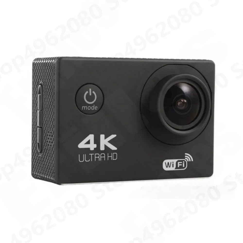 Action Camera 4K Ultra HD Waterproof 2.0-inch Screen WiFi Remote Control 30fps/170D Underwater Helmet Sports Go Video Camera Pro