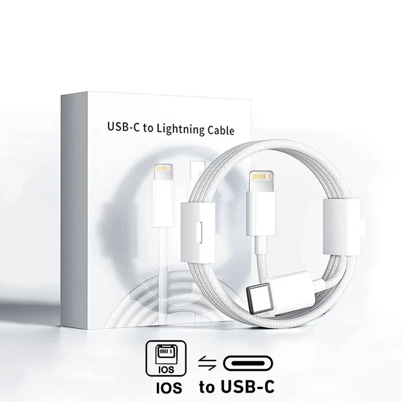 Original 30W Type C Quick Charger For iPhone 16 15 14 13 12 11 Pro Max Mini X XS XR Plus Magsafes Fast Charging Lightnings Cable
