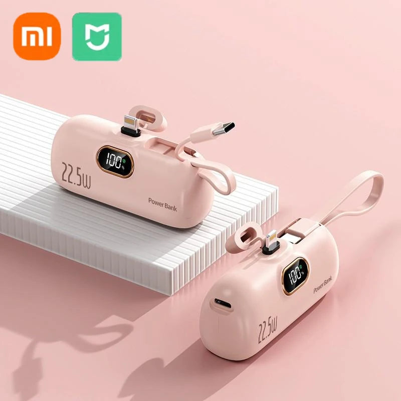 Xiaomi 30000mAh Mini Portable Power Bank Capsule Mobile Power Supply Emergency External Battery Fast Charger For Type-c iPhone