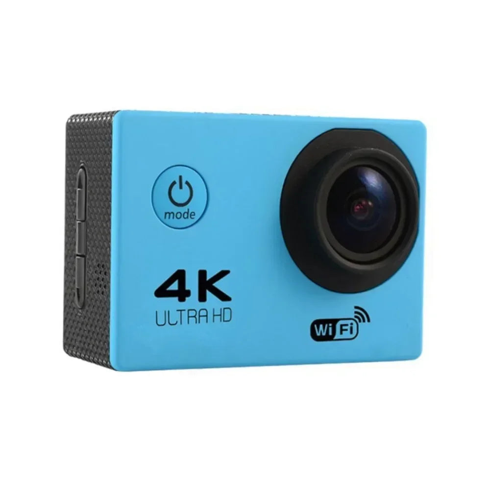 Action Camera 4K Ultra HD Waterproof 2.0-inch Screen WiFi Remote Control 30fps/170D Underwater Helmet Sports Go Video Camera Pro