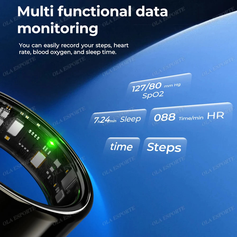 For Xiaomi Smart Ring Men Women Bluetooth Monitor Blood HeartRate Blood Oxygen Monitor Smartring MultiSport 5ATM Waterproof 2025