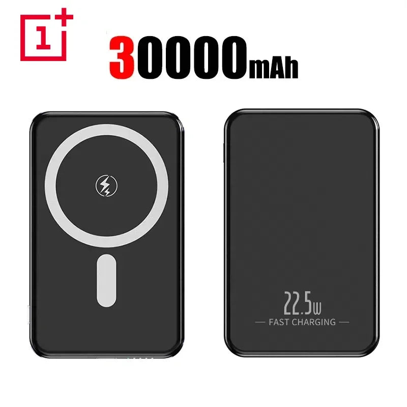 OnePlus 50000mAh Magnetic Power Bank Magnet Wireless Ultra Slim Fast Charge Auxiliary Battery Charging For IPhone Samsung Xiaomi