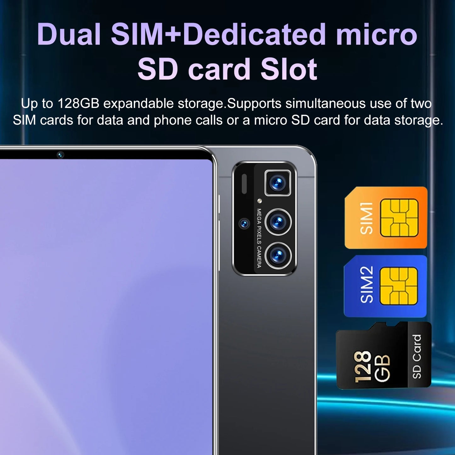 2025 New 5G Tablet 10.36Inch Android 13.0 Tablet MTK6797 16GB RAM 1TB ROM Tablet PC Dual Cameras Dual Sim Card Wifi Type-c