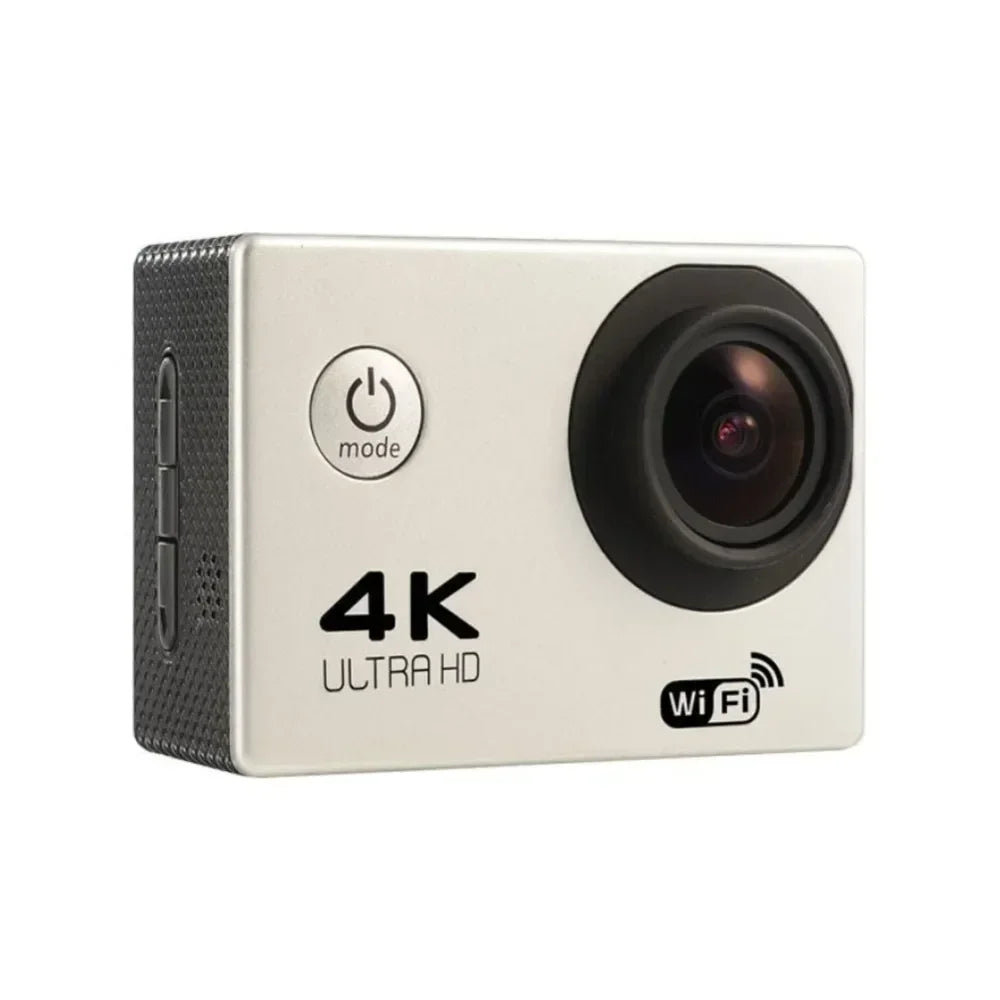 Action Camera 4K Ultra HD Waterproof 2.0-inch Screen WiFi Remote Control 30fps/170D Underwater Helmet Sports Go Video Camera Pro