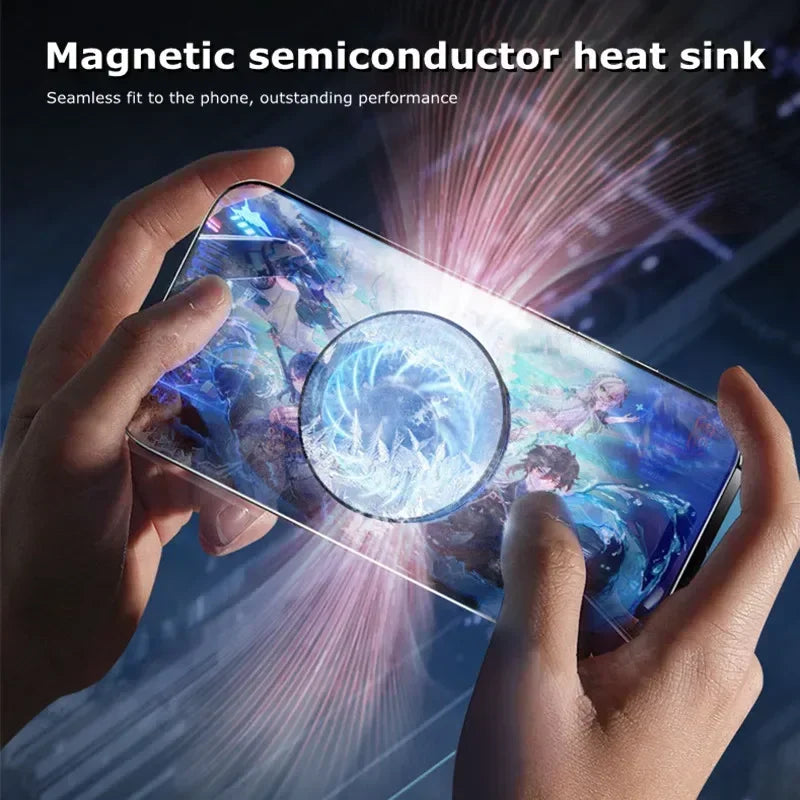 New SL17 Magnetic Display Phones Cooler Back-Clip 2 in 1 Game Cooler Semiconductor Fast Phone Cooling Fan for IOS Android Phone