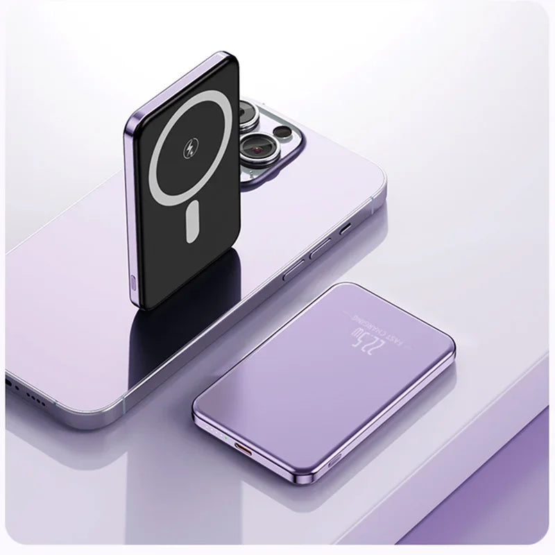 OnePlus 50000mAh Magnetic Power Bank Magnet Wireless Ultra Slim Fast Charge Auxiliary Battery Charging For IPhone Samsung Xiaomi