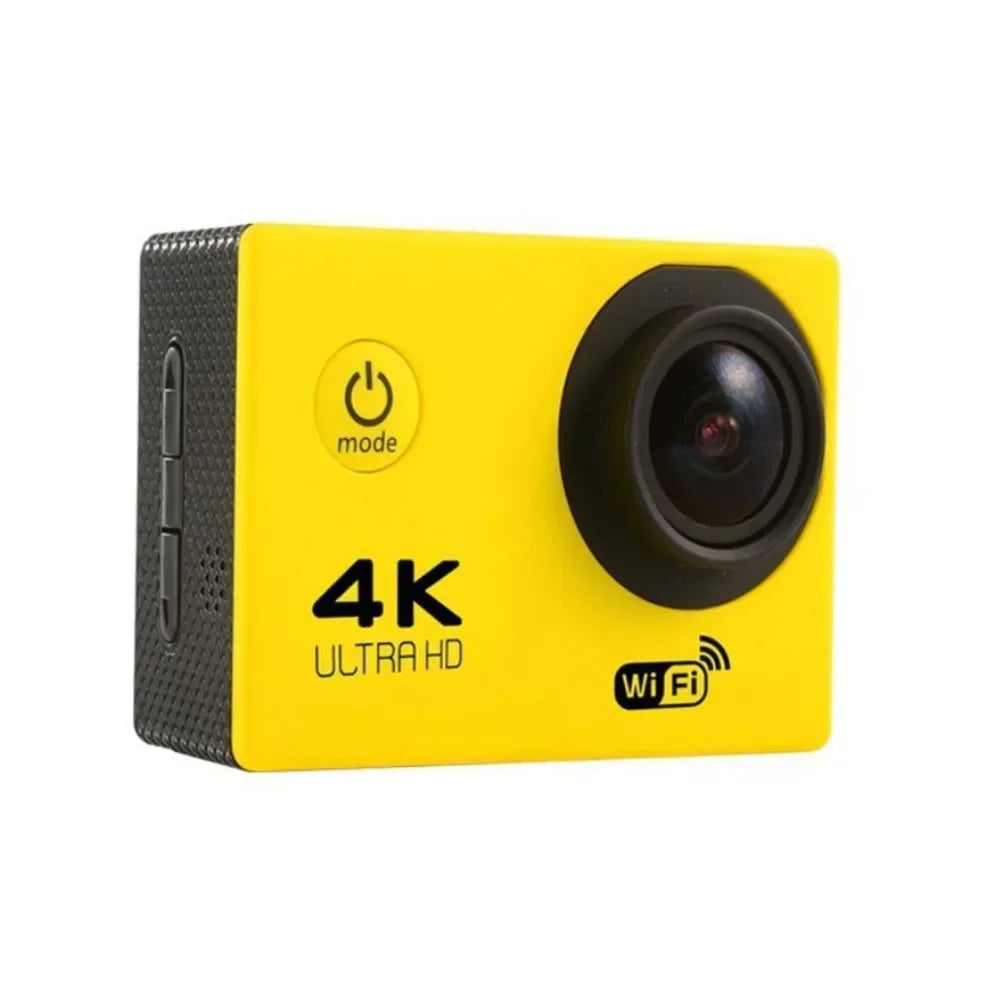 Action Camera 4K Ultra HD Waterproof 2.0-inch Screen WiFi Remote Control 30fps/170D Underwater Helmet Sports Go Video Camera Pro
