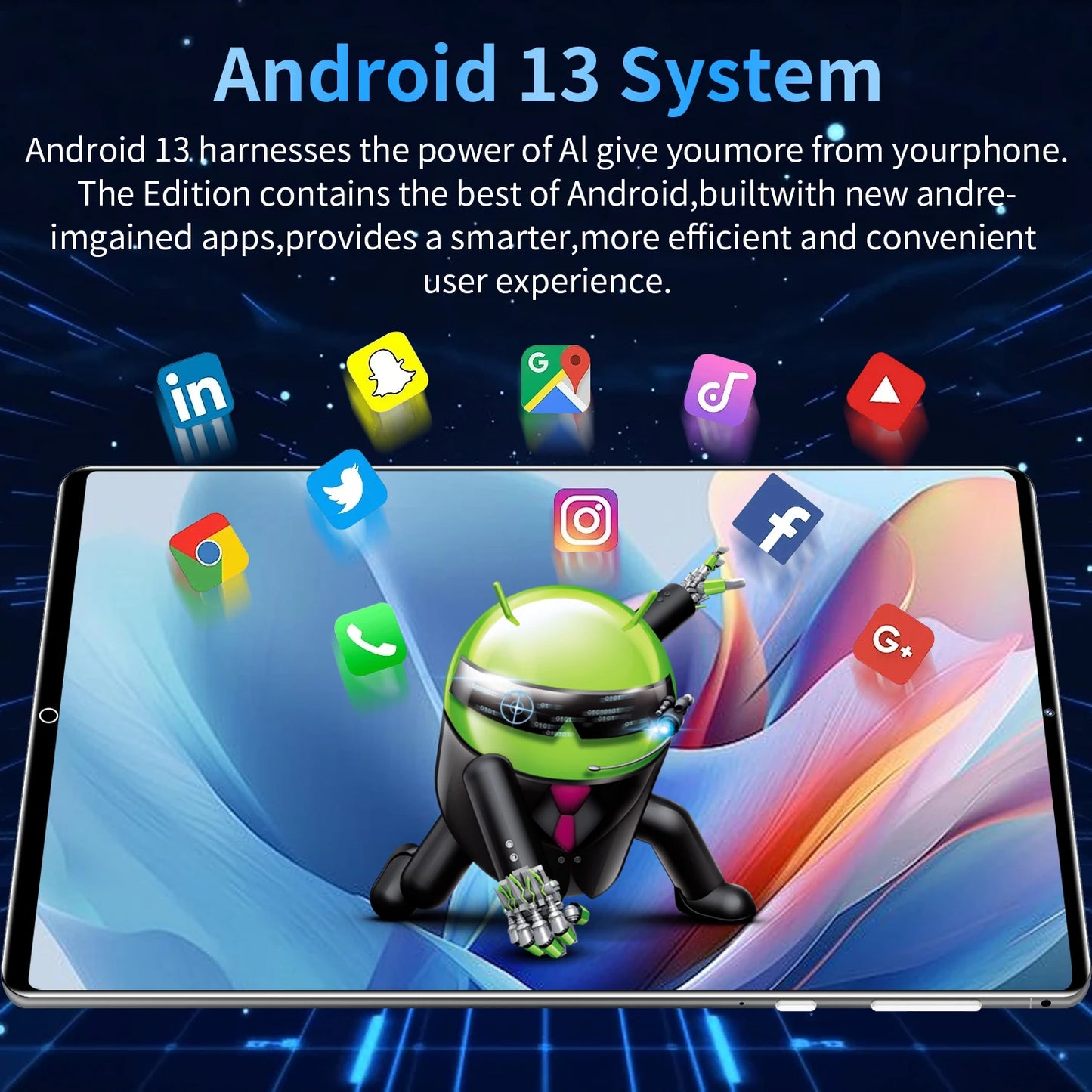 2025 5G Original 10.36Inch Tablet Android 16GB RAM 1TB ROM 12000mAh battery Android 13.0 MTK6797 10-core WiFi Network Dual Sim
