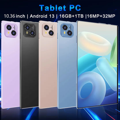 2025 New 5G Tablet 10.36Inch Android 13.0 Tablet MTK6797 16GB RAM 1TB ROM Tablet PC Dual Cameras Dual Sim Card Wifi Type-c