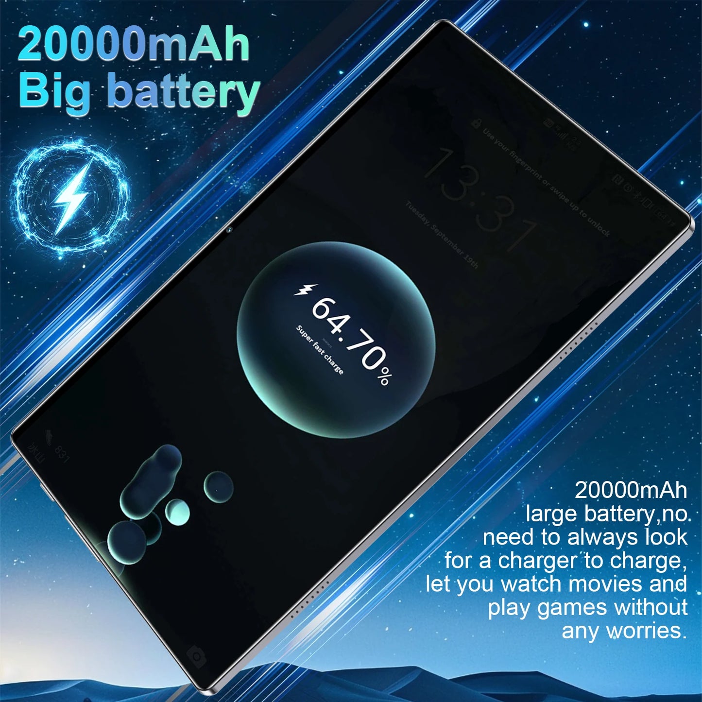 2025 Original  Tablet Android14 Snapdragon888 11Inch HD 16GB+1TB 12000mAh 5G Dual SIM Bluetooth WiFi GPS Tables