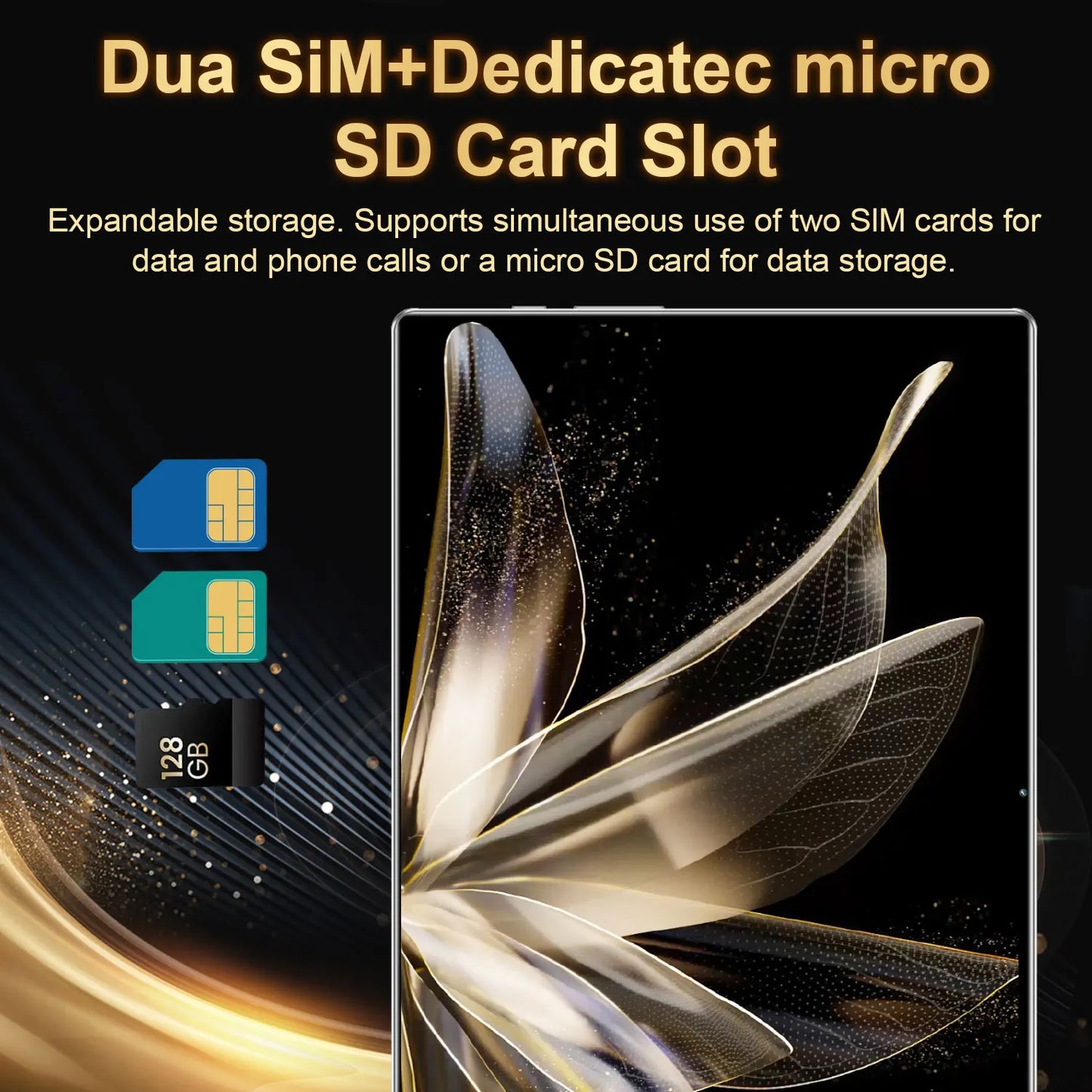 2025 Original  Tablet Android14 Snapdragon888 11Inch HD 16GB+1TB 12000mAh 5G Dual SIM Bluetooth WiFi GPS Tables