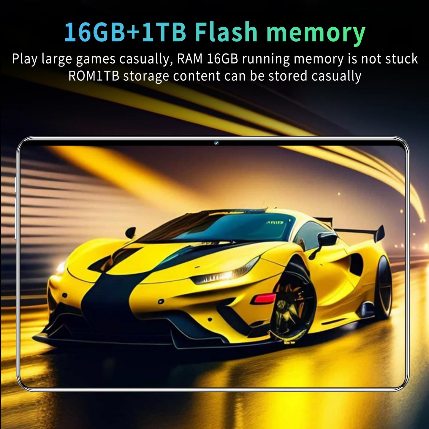 2025 5G Tablet Android 13.0 Brand New 10.36 inch 16GB RAM 1TB ROM Tablet 16MP 32MP 12000mAh 10Core WIFI Bluetooth Network Tablet