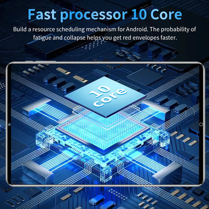 2025 New 10.36Inch Original Tablet 16GB Ram 1TB Rom Android13.0 Dual SIM 10 Core 12000mAh Bluetooth WIFI 5G Network Tablet PC