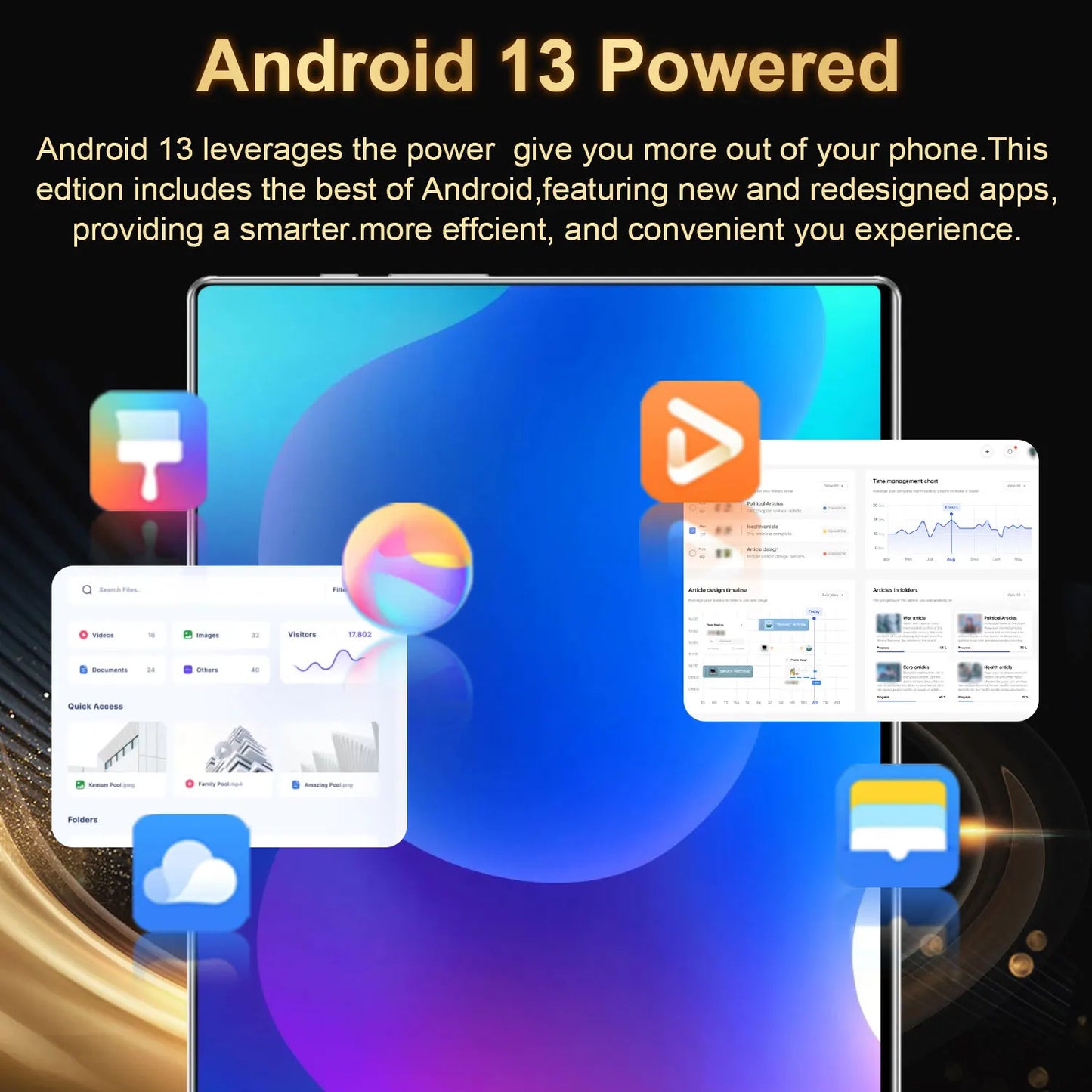 2025 Original  Tablet Android14 Snapdragon888 11Inch HD 16GB+1TB 12000mAh 5G Dual SIM Bluetooth WiFi GPS Tables