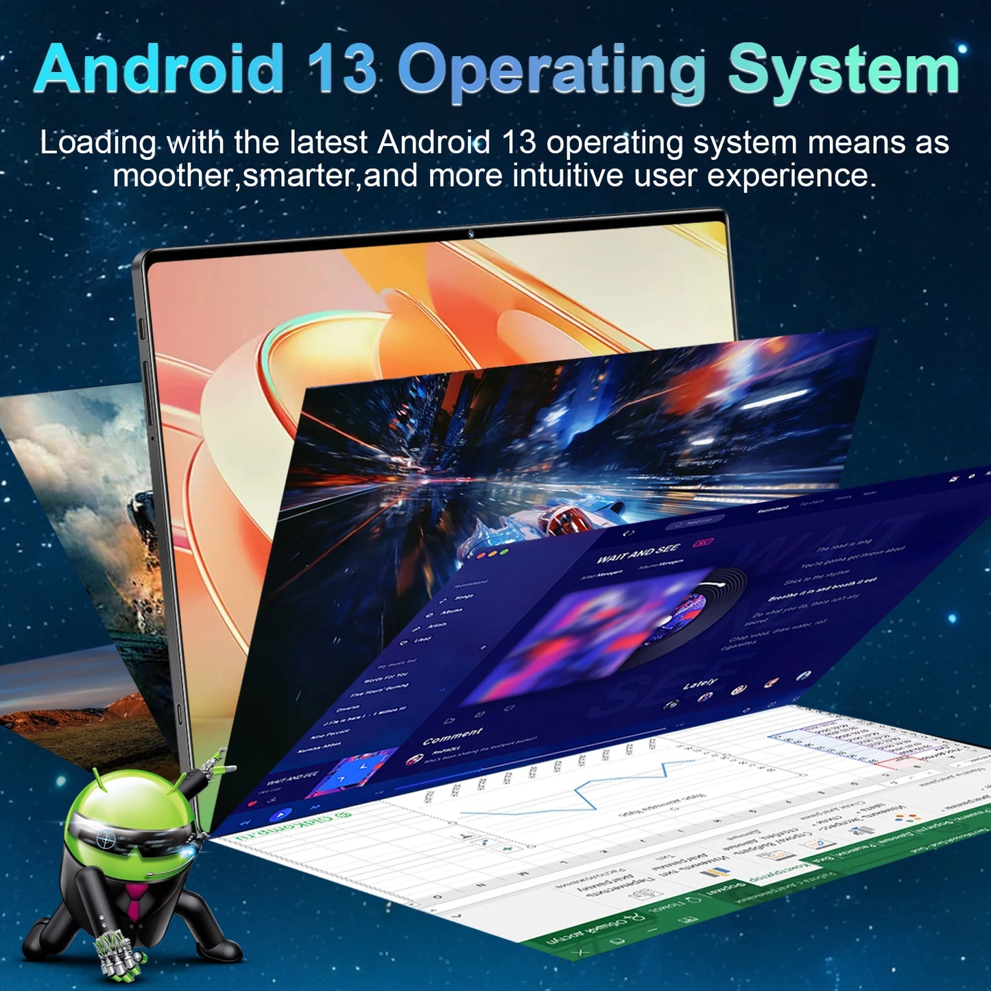 2025 Original  Tablet Android14 Snapdragon888 11Inch HD 16GB+1TB 12000mAh 5G Dual SIM Bluetooth WiFi GPS Tables