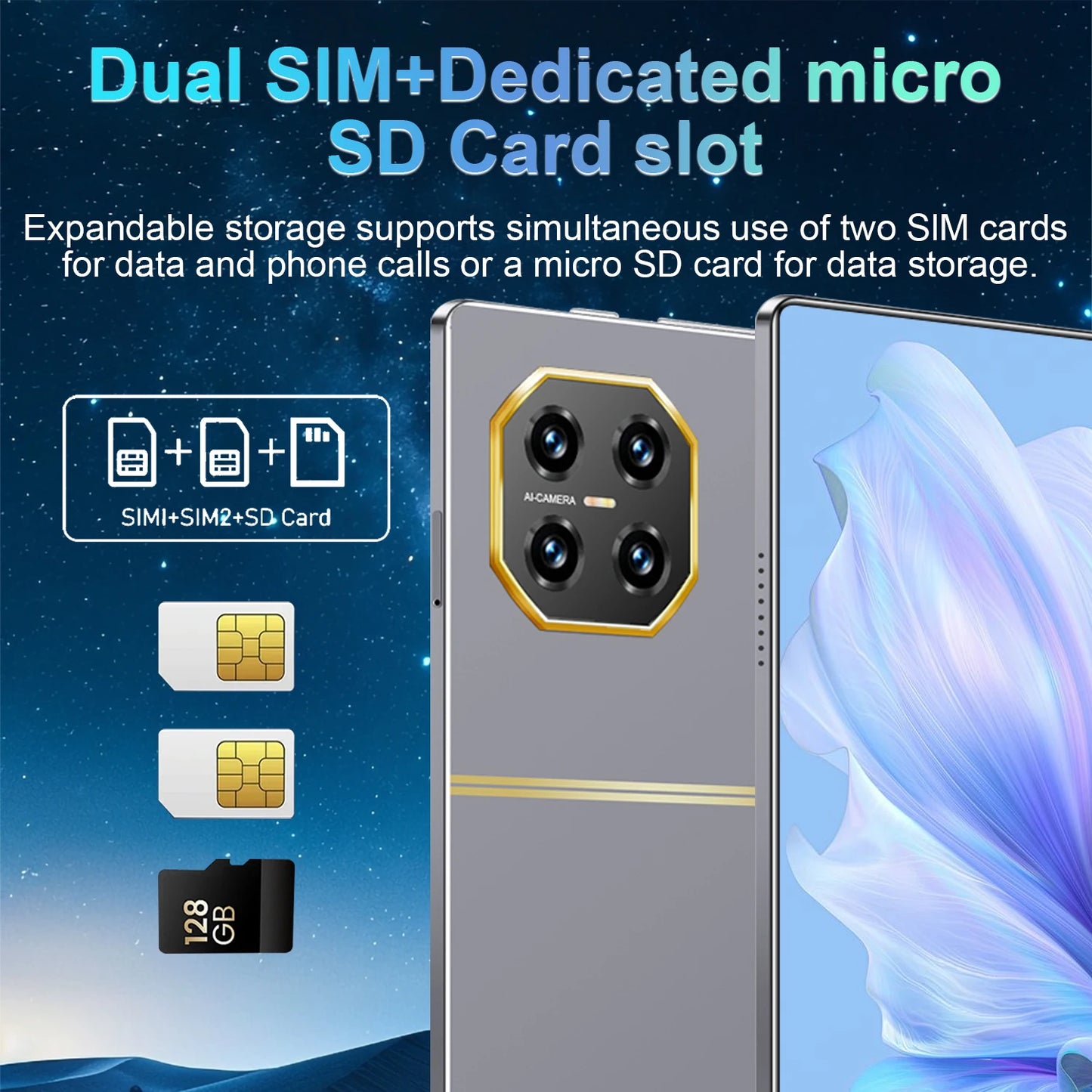 2025 Original  Tablet Android14 Snapdragon888 11Inch HD 16GB+1TB 12000mAh 5G Dual SIM Bluetooth WiFi GPS Tables