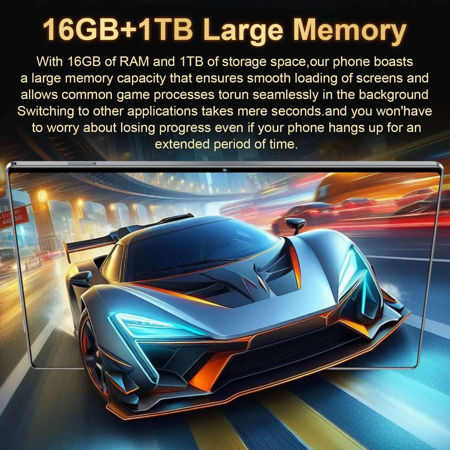 2025 Original  Tablet Android14 Snapdragon888 11Inch HD 16GB+1TB 12000mAh 5G Dual SIM Bluetooth WiFi GPS Tables