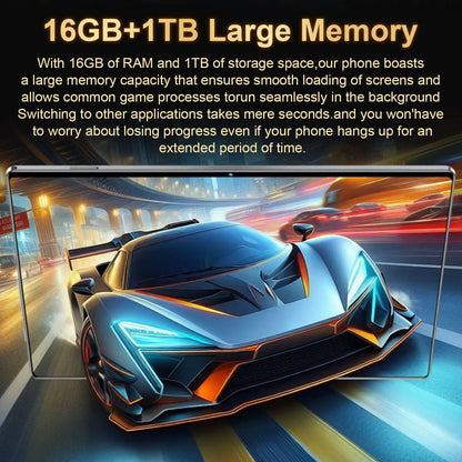 2025 Original  Tablet Android14 Snapdragon888 11Inch HD 16GB+1TB 12000mAh 5G Dual SIM Bluetooth WiFi GPS Tables