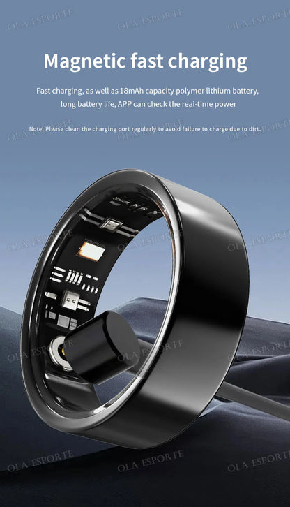 2025 New For Xiaomi Men Smart Ring Women, Heart Rate and Blood Oxygen Monitor Smartring IP68 & 5ATM Waterproof, Multi-sport Mode