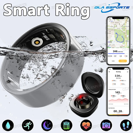 2025 New For Xiaomi Men Smart Ring Women, Heart Rate and Blood Oxygen Monitor Smartring IP68 & 5ATM Waterproof, Multi-sport Mode