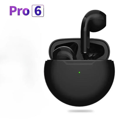 NEU Pro 6 TWS Kabellose Kopfhörer mit Mikrofon Fone Bluetooth-Ohrhörer Sport Lauf-Headset für Apple iPhone Xiaomi Pro6 Ohrhörer