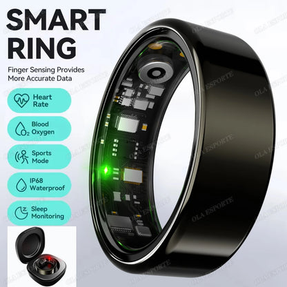 For Xiaomi Smart Ring Men Women Bluetooth Monitor Blood HeartRate Blood Oxygen Monitor Smartring MultiSport 5ATM Waterproof 2025