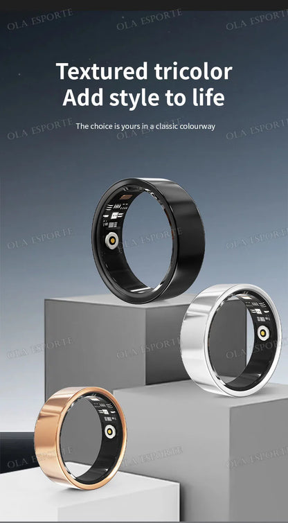 2025 New For Xiaomi Men Smart Ring Women, Heart Rate and Blood Oxygen Monitor Smartring IP68 & 5ATM Waterproof, Multi-sport Mode